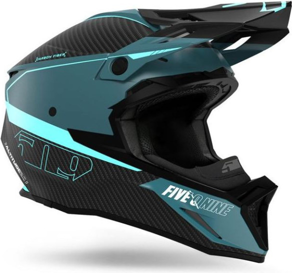 Casca Snowmobil Altitude 2.0 Carbon Fiber 3K ECE Hi Flow Sharkskin Matt