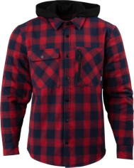 Camasa Tech Flannel-Red Navy Check