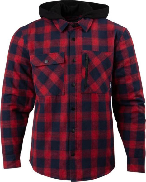 Camasa Tech Flannel-Red Navy Check