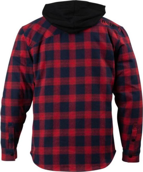 Camasa Tech Flannel-Red Navy Check
