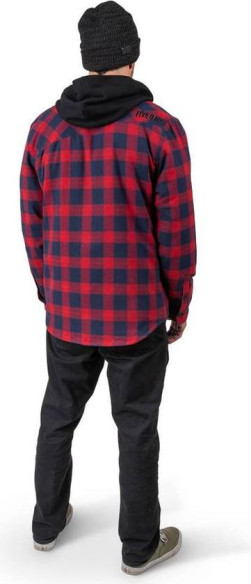 Camasa Tech Flannel-Red Navy Check
