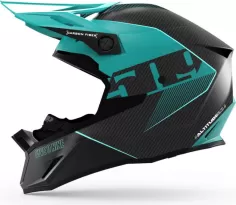 Casca Snowmobil Altitude 2.0 Carbon Fiber 3K (ECE) Hi Flow Emerald