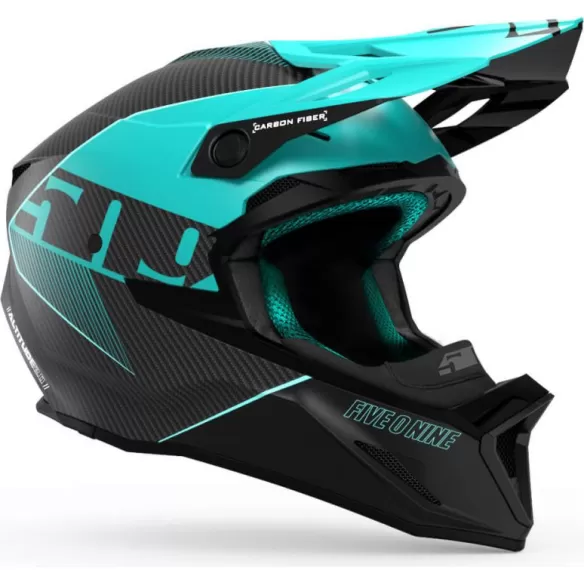 Casca Snowmobil Altitude 2.0 Carbon Fiber 3K (ECE) Hi Flow Emerald
