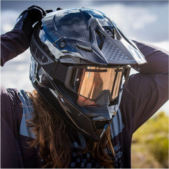 Ochelari Enduro Sinister MX6 Fuzion Flow Black Tint Mirror Lens Amber 23