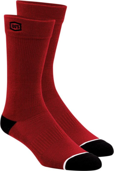 Sosete Moto MX/Enduro Solid Red 24