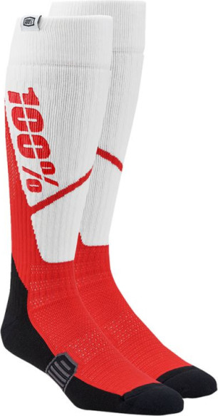 Sosete Moto MX/Enduro Torque Comfort White-Red-Black 24