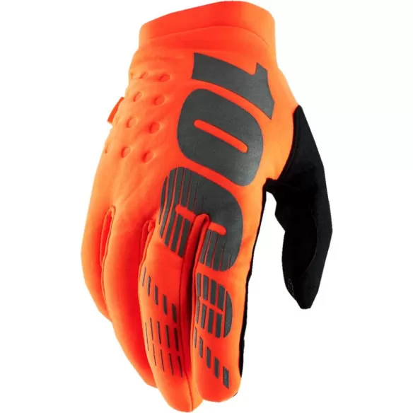Manusi Moto MX/Enduro Brisker Black-Fluorescent Orange 10003-00014