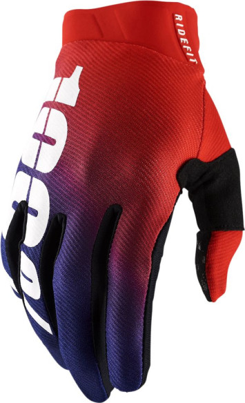 Manusi Moto MX/Enduro Ridefit Black-Red-White-Dark Blue 10010-00013