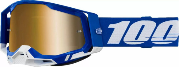 Ochelari Moto MX/Enduro Racecraft 2 Blue/White Gold Mirror Lens