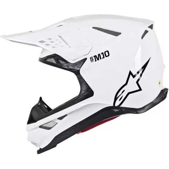Casca Moto Enduro Supertech M10 Solid White S9