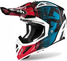Casca Moto Enduro Aviator Ace Kybon Blue/Red Gloss