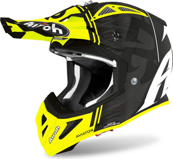 Casca Moto MX Aviator Ace Kybon Yellow Matt