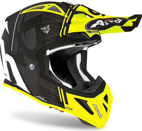 Casca Moto MX Aviator Ace Kybon Yellow Matt