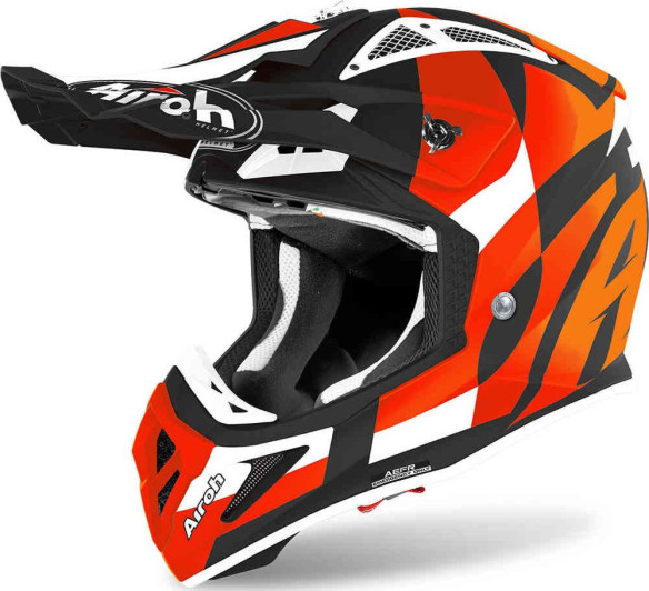 Casca Moto Enduro Aviator Ace Trick Orange Matt