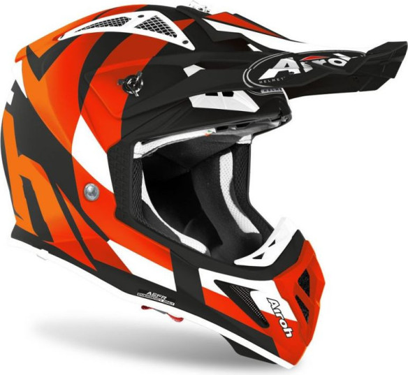 Casca Moto Enduro Aviator Ace Trick Orange Matt