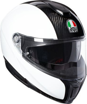 Casca Moto Flip-Up Sportmodular E05 Solid Mplk Carbon/White