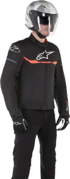 Geaca Moto Textila T-SPS WATERPROOF Black/White/Red