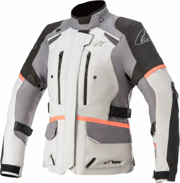Geaca Moto Dama Stella Andes v3 Grey/Black/Coral