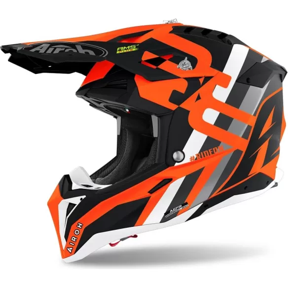 Casca Moto Enduro Aviator 3 Rainbow Orange Matt