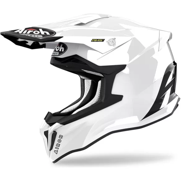 Casca Moto Enduro Strycker Solid White Glossy