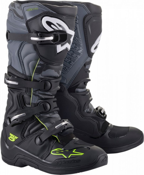 Cizme Moto MX T5 Bk/gy/yl Fl