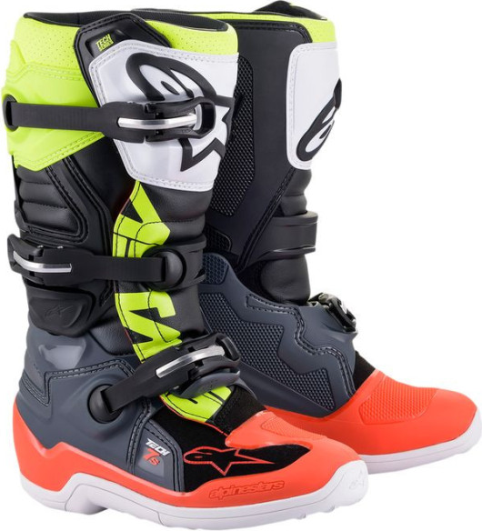 Cizme Enduro Copii Tech 7s Gy/rd/yl