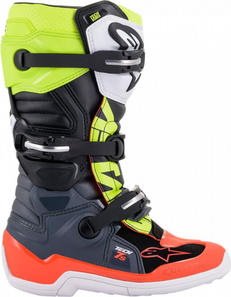 Cizme Enduro Copii Tech 7s Gy/rd/yl
