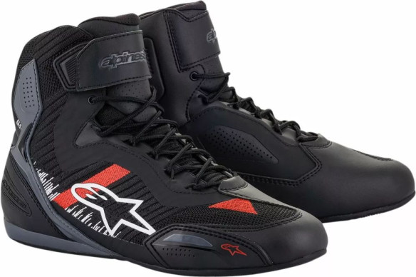 Ghete Moto Shoe Faster 3 Rideknit Black/Red/White
