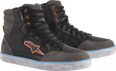 Ghete Moto Shoe J-6 Waterproof Black/Light Blue/Red