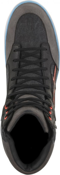 Ghete Moto Shoe J-6 Waterproof Black/Light Blue/Red