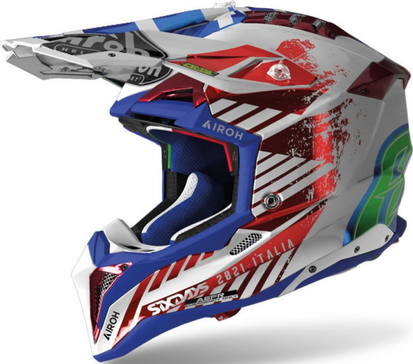 Casca Moto Enduro Aviator 3 Six Days Italy Gloss