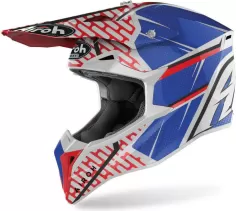 Casca Moto Enduro Wraap Idol Red/Blue Matt