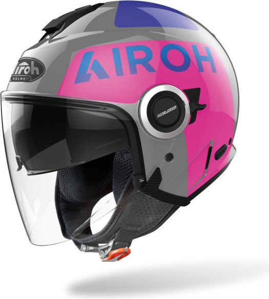 Casca Moto Jet Helios Up Pink Gloss
