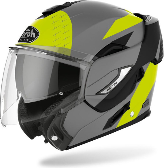 Casca Moto Flip-Up Rev 19 Leaden Yellow Matt