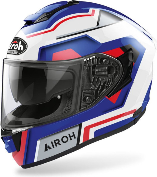 Casca Moto Full-Face St.501 Square Blue/Red Gloss