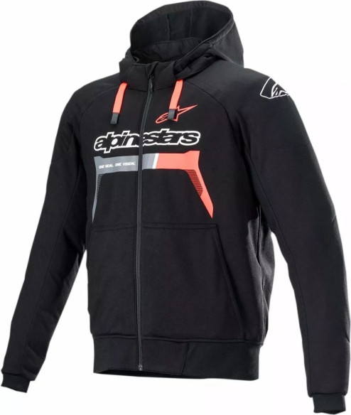 Geca/Hanorac Textil Chrome Ignition Black/Fluo Red