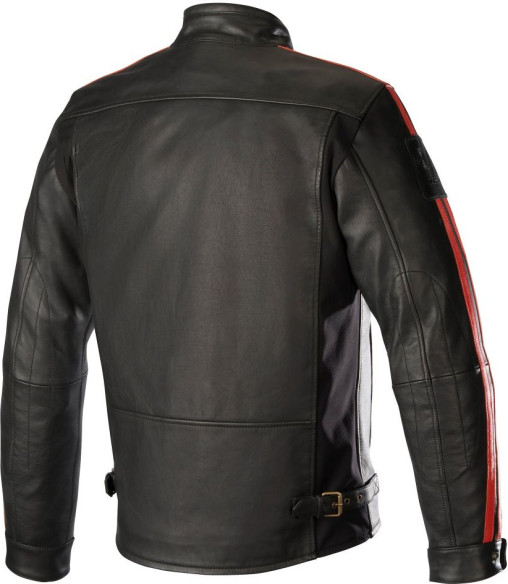 Geaca Moto Piele Oscar Honda Edition Black/Red/Beige