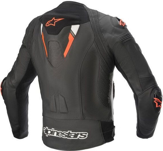Geaca Moto Piele Missile Ignition V2 Black/Red/Yellow Flo