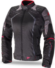 Geaca Moto Textila Impermeabila SD-JR49 Black/Red Dama