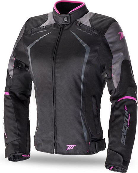 Geaca Moto Textila Impermeabila SD-JR49 Dark Gray/Pink Dama