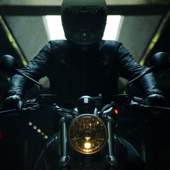 Geaca Moto Piele Garage Black