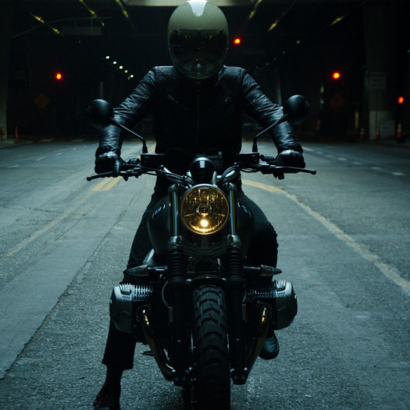 Geaca Moto Piele Garage Black