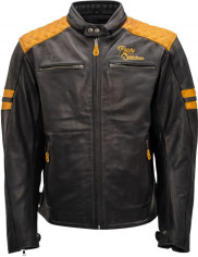 Geaca Moto Piele JARI Black/Gold