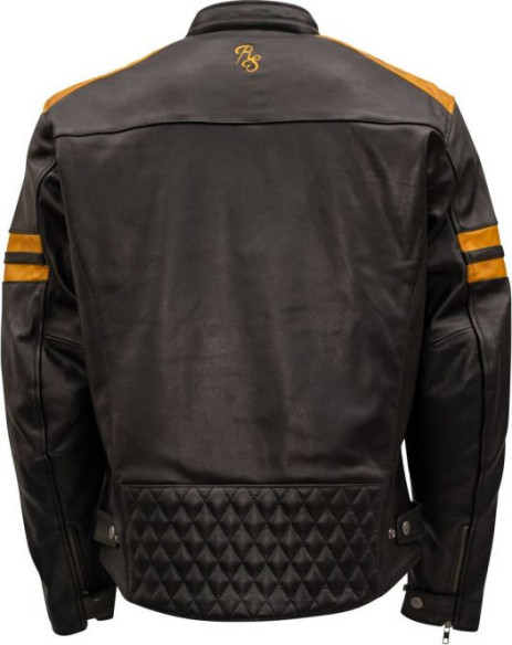 Geaca Moto Piele JARI Black/Gold