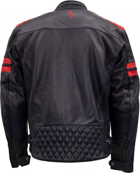 Geaca Moto Piele Jari Black/Red
