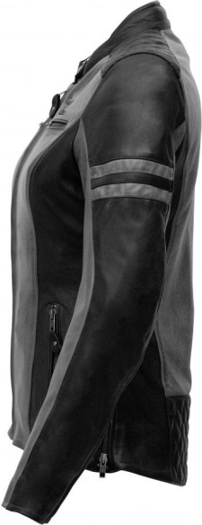 Geaca Moto Piele Dama Joyce Black/Grey