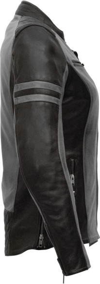 Geaca Moto Piele Dama Joyce Black/Grey