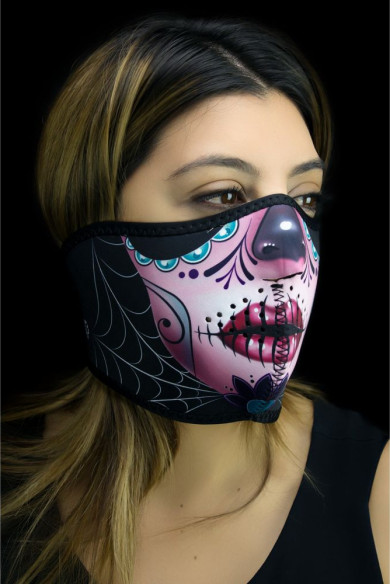 Masca Fata Half Face Sugar Skull One Size Wnfm082h