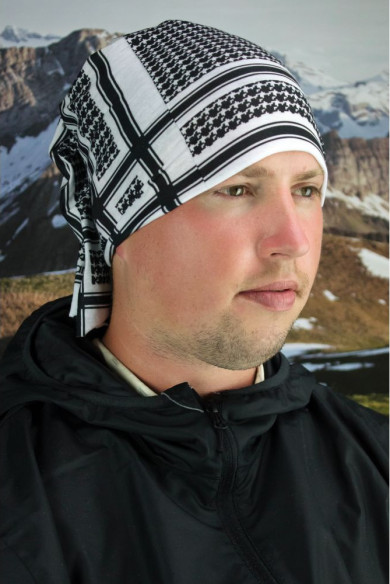 Protectie Gat Tip Tub Fleece Houndstooth Black White One Size Tf235bw