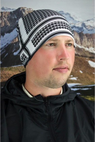 Protectie Gat Tip Tub Fleece Houndstooth Black White One Size Tf235bw